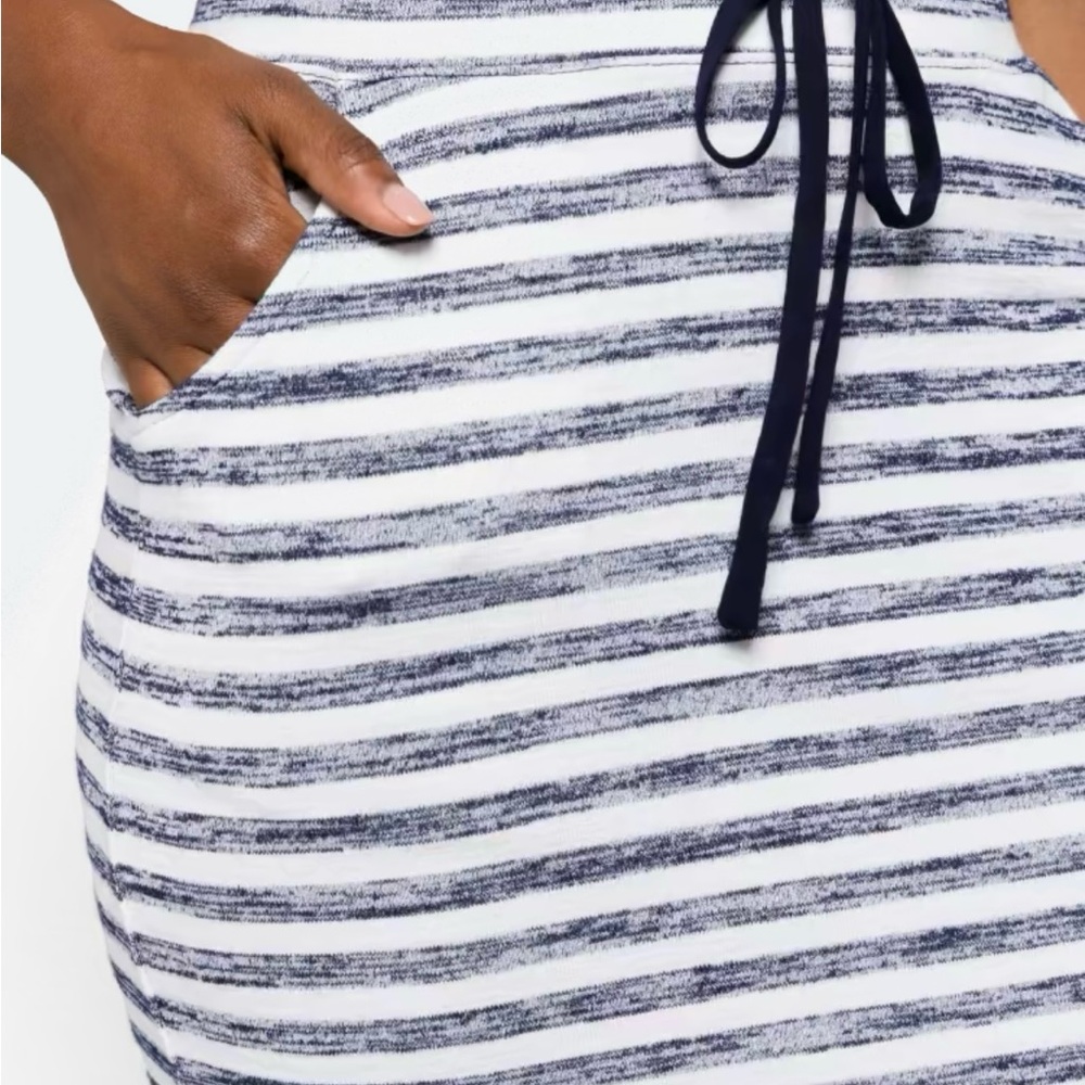 Market & Spruce Navy and White Striped Mini Skirt - Picture 3 of 5